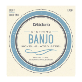 EJ60 5-String Banjo, Nickel, Light, 9-20