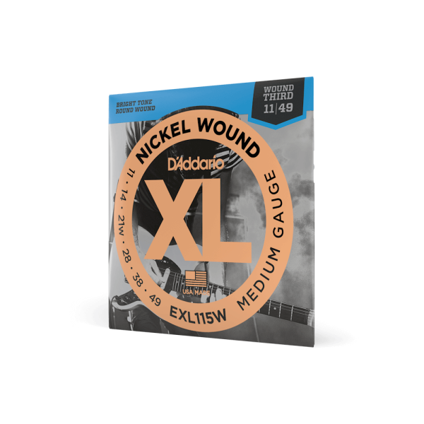 EXL115W NICKEL MEDIUM WOUND 3RD SET 11-49 ELECTRIC STRINGS