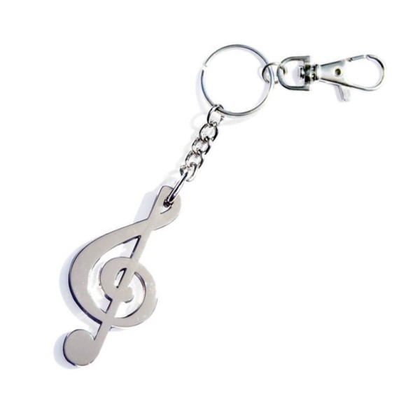 Treble Clef Metal Key Ring