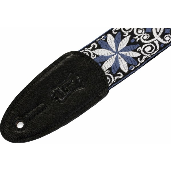 Levy's M8HT-10 Print Series 2" 60's Hootenanny Jacquard Weave Guitar Strap Black/White