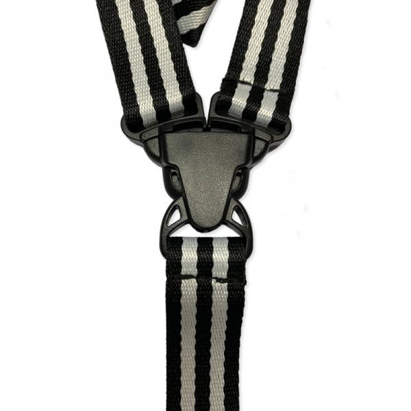 Rockyou S8622 Black & White Stripe Ukulele Strap