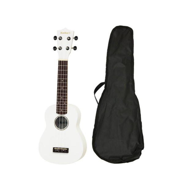 Arai Maikai MKU1 Soprano Ukulele with Bag, White