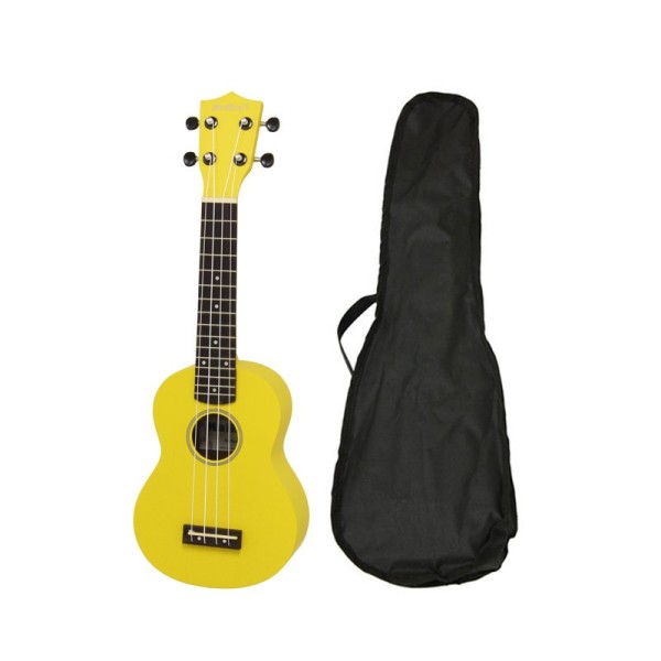 Aria Maikai MKU1 Soprano Ukulele with Bag, Yellow