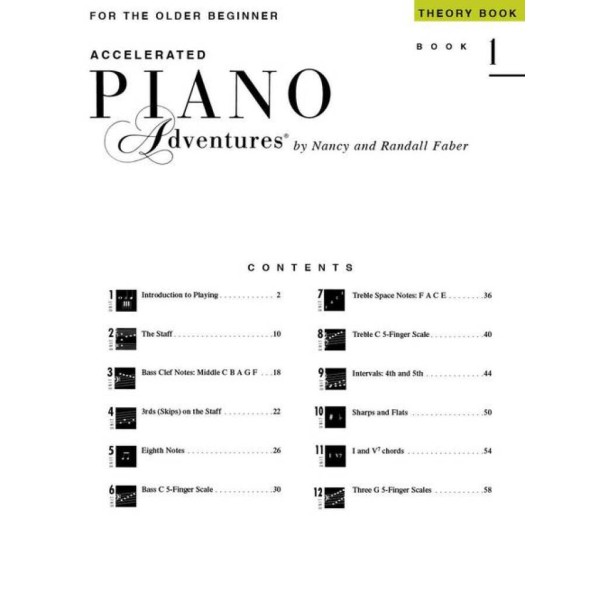 Piano Adventures for the Older Beginner Theory Book 1