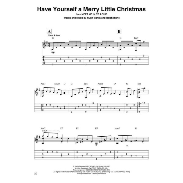 Christmas Songs For Solo Fingerstyle Guitar