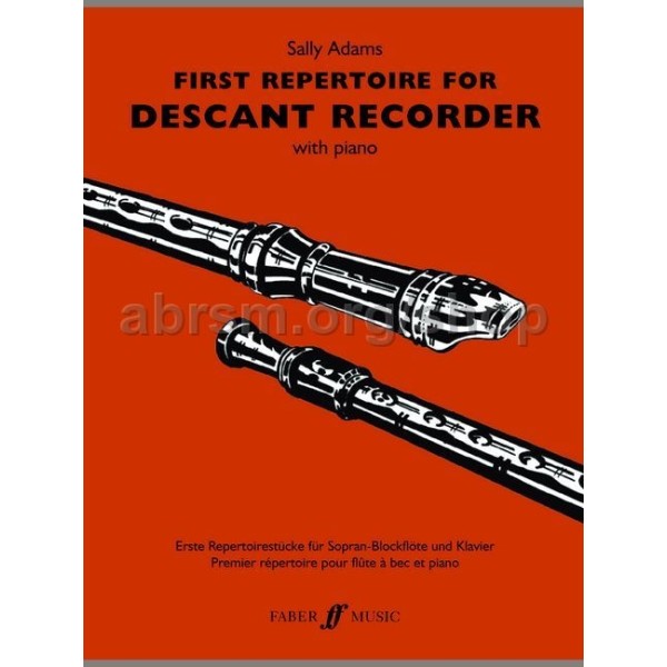 First repertoire for descant recorder with piano