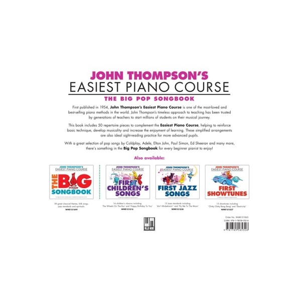 John Thompson's Easiest Piano Course: The Big Pop Songbook