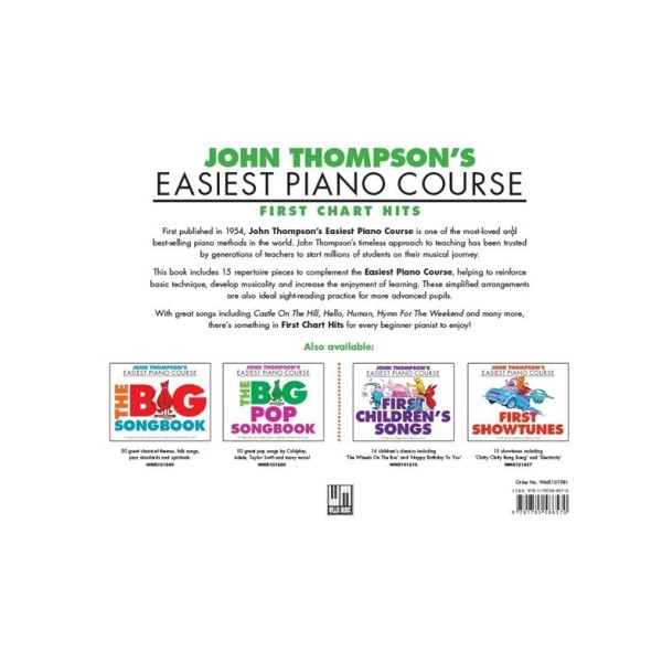 John Thompson’s Easiest Piano Course: First Chart Hits